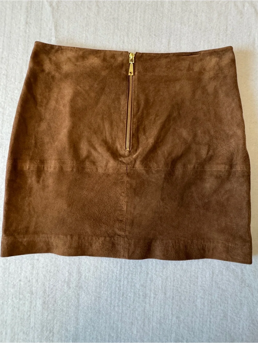 GUESS Brown Suede Mini Skirt with Front Slit